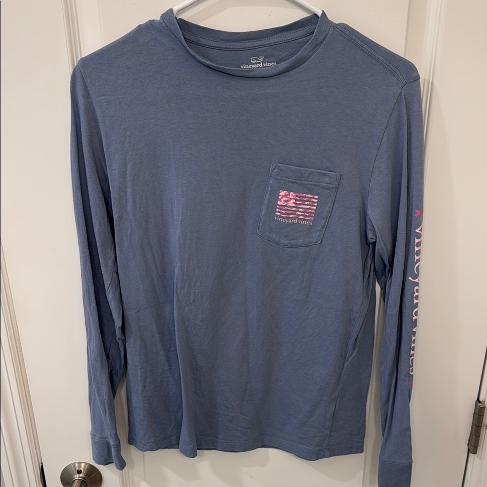 Vineyard Vines Blue Long Sleeve Tee Relaxed Fit
